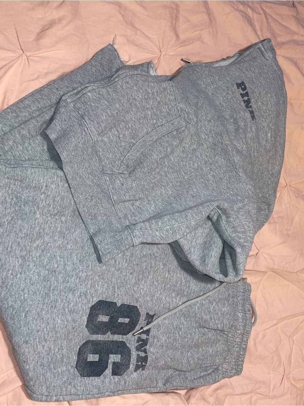 PINK Victoria's Secret Grey Crewneck Sweatshirt